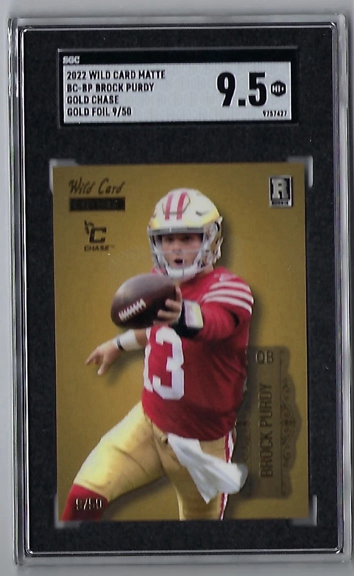 Brock Purdy Wild Card Matte Brock Purdy RE-Pack #BCBP Gold Foil-Silver