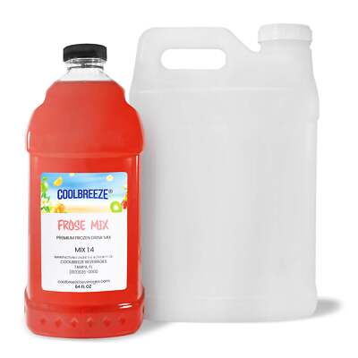 Coolbreeze Beverages One Bottle Flavor Syrup, Frozen Drink Mix + Mixing Jug Comb