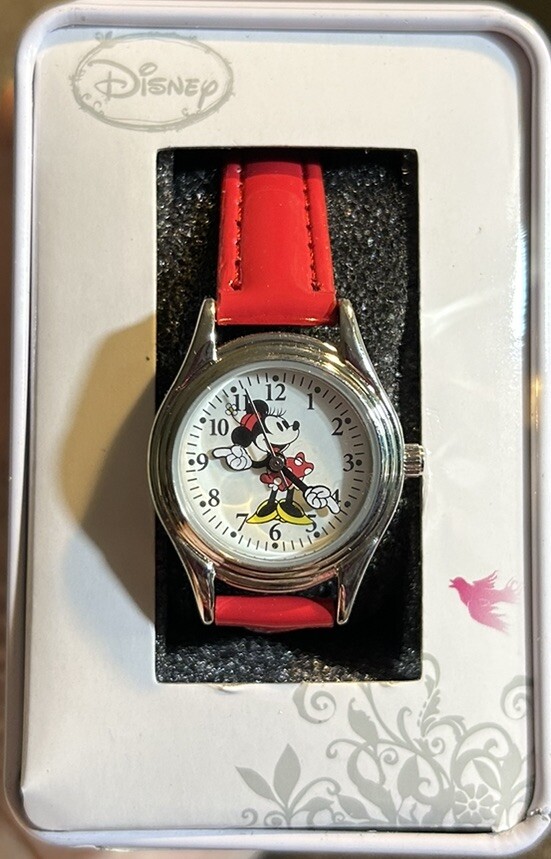DISNEY ACCUTIME MICKEY MOUSE & MINNIE MOUSE WATCHES. Needs Batteries NWOT Christmas Mickey Mouse and Minnie Mouse Disney Watch by  main image 2