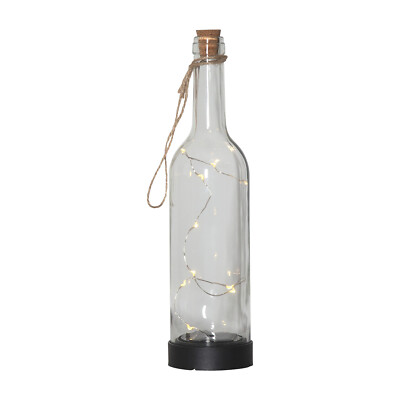 Star Trading Solar Dekoration Bottle, Flasche, Lichterkette, Transparent, LED, D