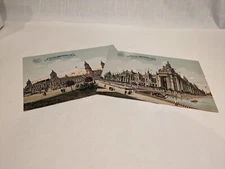 1880-90's CELLULOID STARCH CO. TRADE CARDS, PHILA. ELECTRICAL & MACHINERY BLDGS.