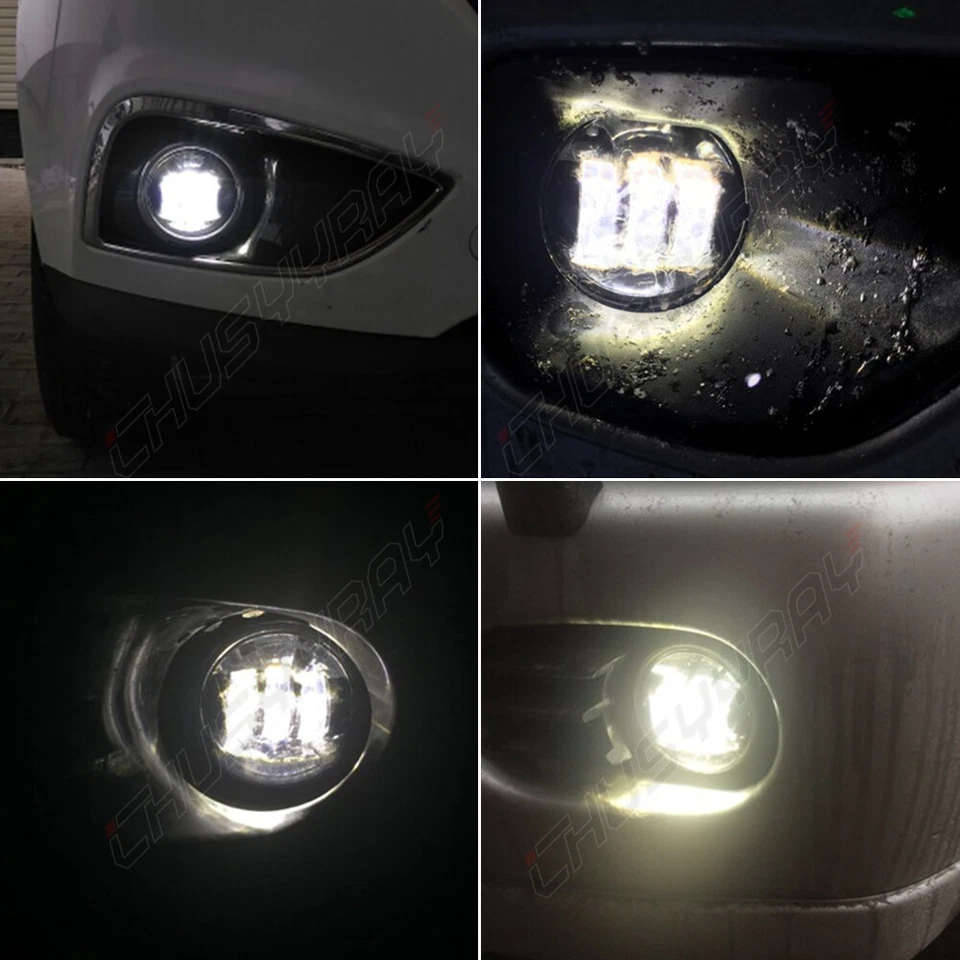 Par de luces antiniebla LED redondas de 4 pulgadas Halo Angel Eyes DRL para Kenworth T2000 Foto 2 de 4