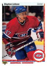 1990-91 Upper Deck Hockey  #51 Stephan Lebeau  RC Rookie Montreal Canadiens 