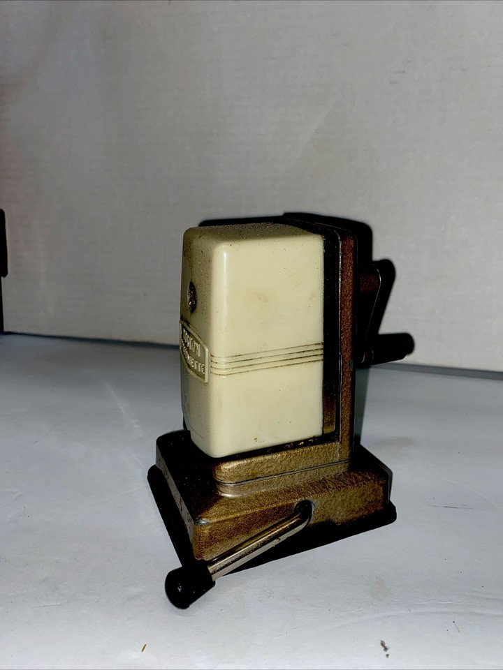Boston Vacuumette Hand Crank Pencil Sharpener Vintage Suction Mount eBay