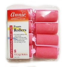 ANNIE CLASSIC FOAM CUSHION ROLLERS 1054, 8 COUNT PINK X-LARGE 1-1/4"