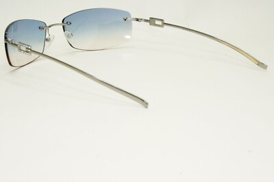 Gucci Sunglasses 1997 Vintage Rimless Silver Blue GG 1784