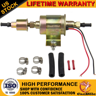 12V Universal Electric Fuel Pump Inline Low Pressure 5-9 PSI GAS Diesel E8012S