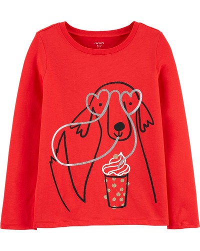 Kid Girls' Long Sleeve Graphic Tee Size 4-14 - Picture 2 of 7