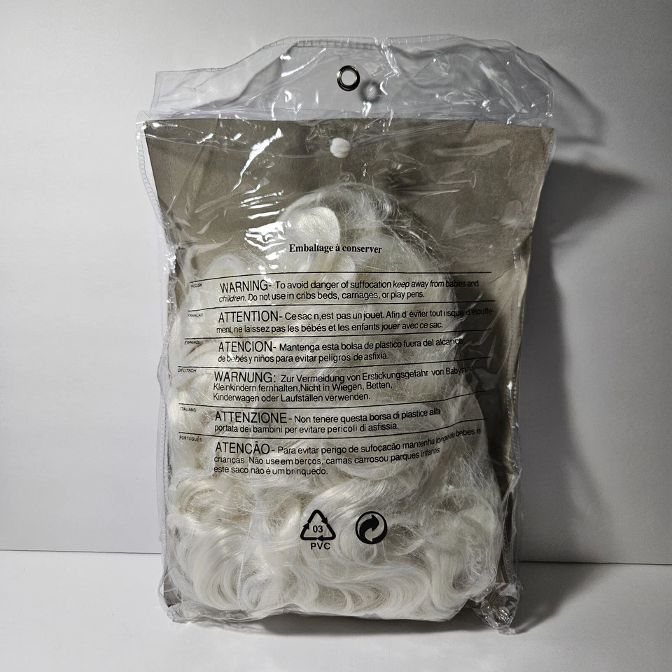 Peruca espirituosa (manchada) fantasmagórica espíritos fantasmas branco fantasia vestido fantasia Halloween - Imagem 2 de 4