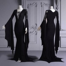 Halloween Cosplay Costume Gothic Bandage Maxi Dress Vampire Bandage Gown Womens  