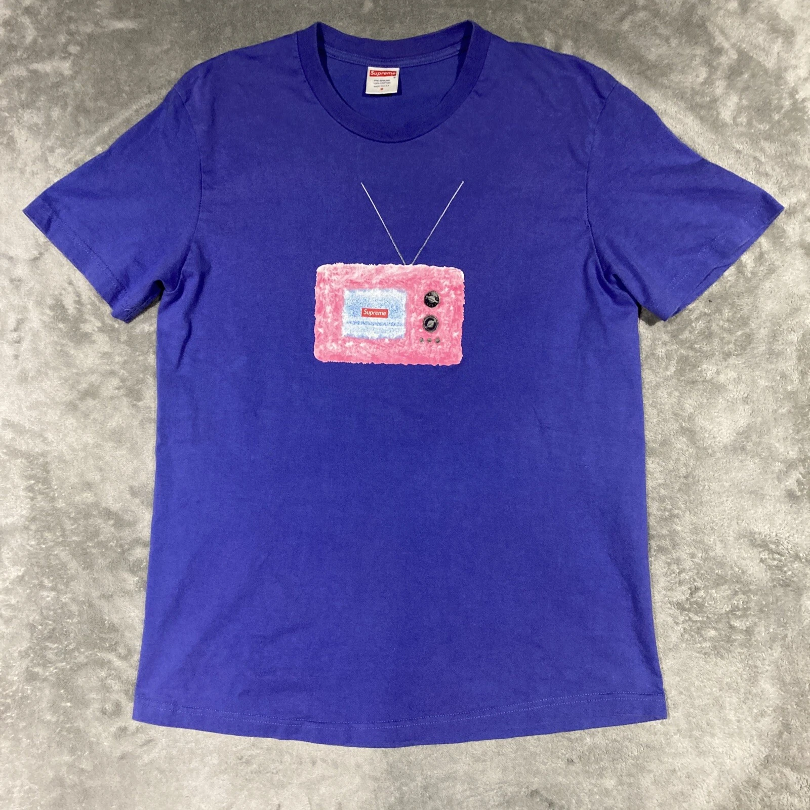 T shirt Supreme Taille Medium (M) Violet Tv Tee Bruyère SS18 Printemps Eté 2018