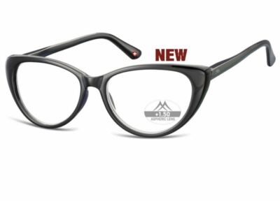 Montana MR64 Lesebrille Retro Style Cat Eye schwarz +1 +1,5 +2,0 +2,5 +3,0 +3,5