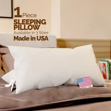 Sleeping Bed Pillow Hypoallergenic Down Alternative Hotel Quality USA Made 1 Pc