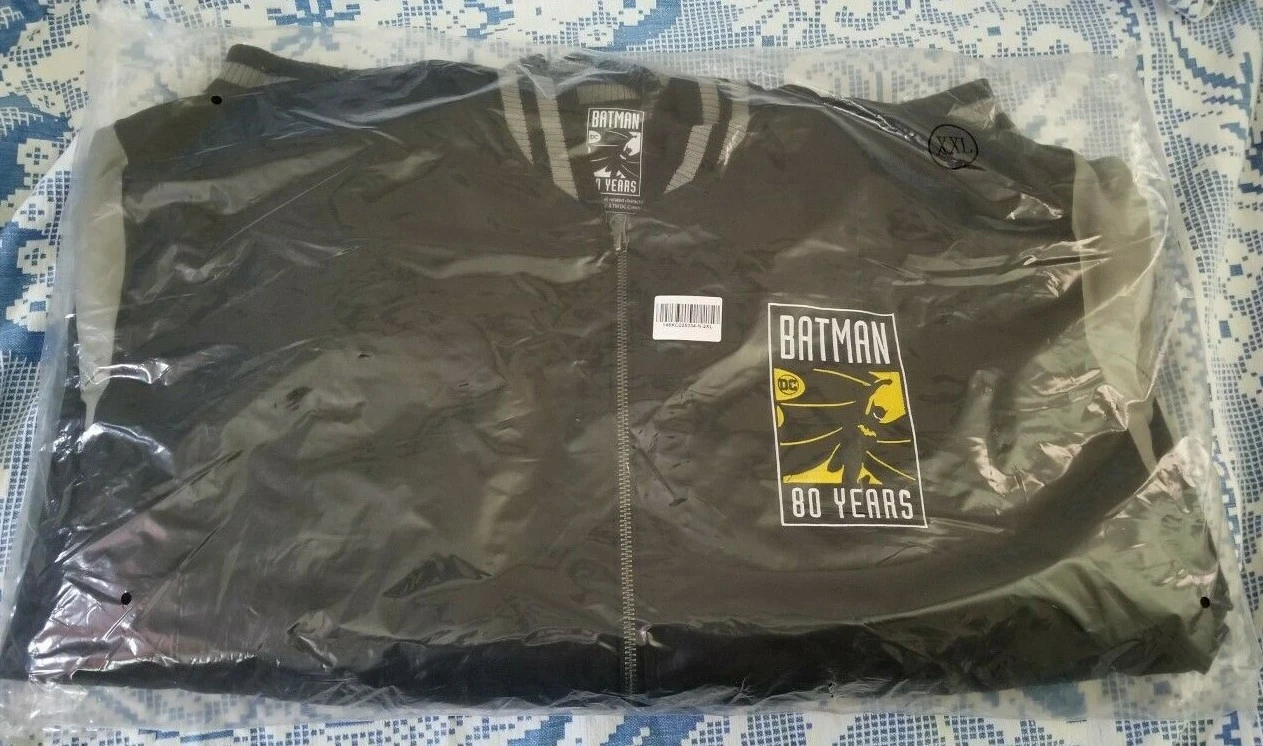 Limited Ed Exclusive DC Loot Crate 80th Anniversary Batman Stadium Jacket XXL