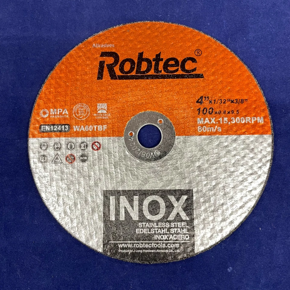 Set of 50: Robtec White Aluminum Oxide Steel Cut Off Wheels 4" X 1/32" X 3/8" - Image 4 of 4