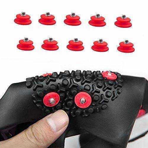 10 STUD UNIVERSAL ICE NO SLIP SNOW SHOE SPIKES GRIPS CLEATS CRAMPONS SMALL SIZE - Picture 4 of 6