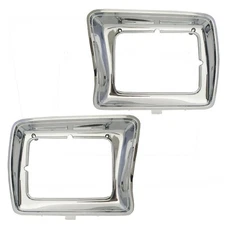 1978~1979 Ford Pickup Truck Headlight Door Rectangle Chrome Right & Left Side