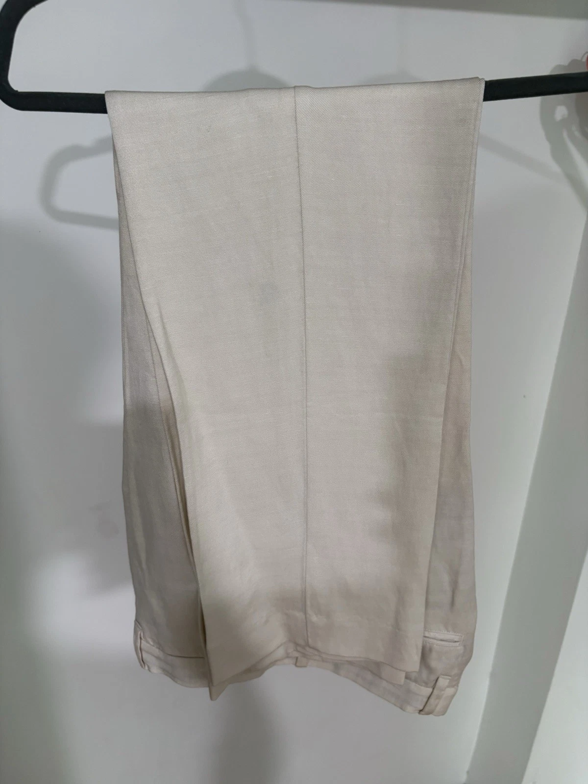 Tommy Bahama Men’s 30x34 Beige Linen Lyocell Blend Casual Pants Dry Cleaned