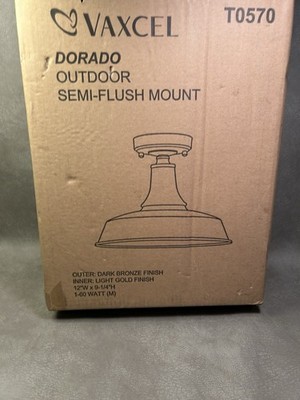 VAXCEL T0570 Dorado 12-in. W Outdoor Semi-Flush Mount