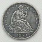 1858 Seated Liberty Half Dollar No Motto 50C Strong Detail Type Coin