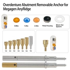Overdenture Locator Abutments Anchor for Megagen AnyRidge Male Caps Removable