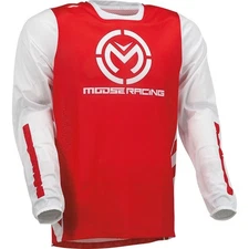 Moose Offroad Sahara Motorcycle Race Jersey - Red/White - Medium 2910-7427