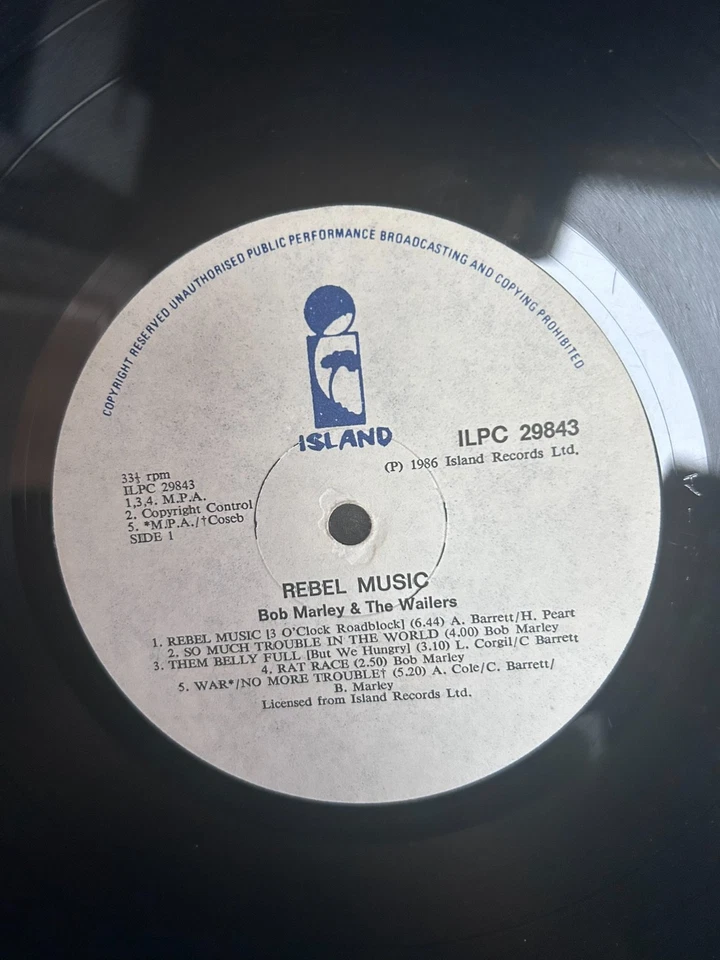 Bob Marley HYPER RARE Zimbabwe Pressing Rebel Music Tosh UB40  Lee Scratch Perry - Image 4 of 4