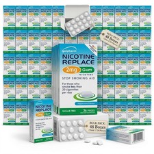 Nicotine Gum 2mg Sugar Free Peppermint 36 Gums | 48 Packs | Galpharm | EXP 09/26