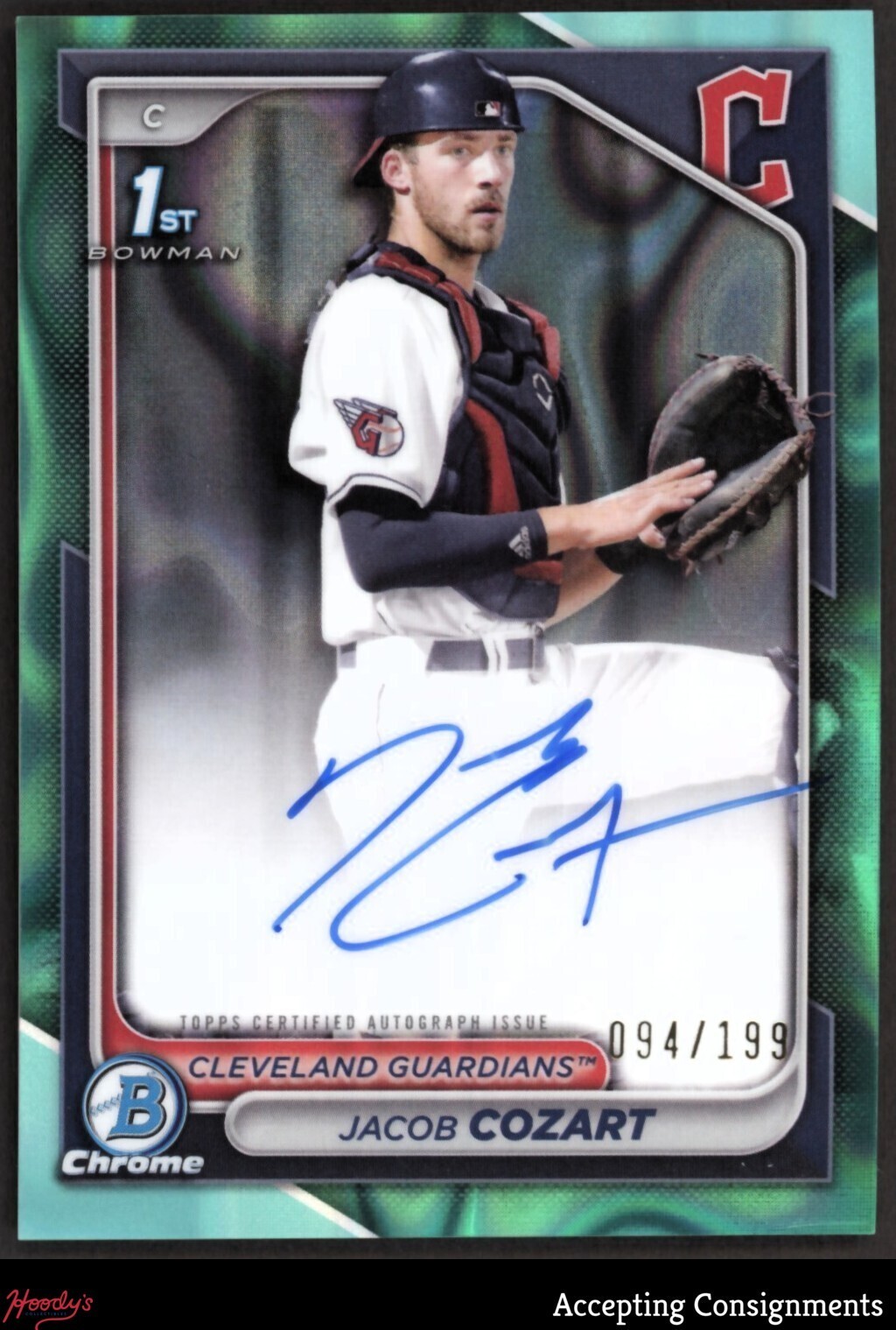 2024 Bowman Chrome Draft Aqua Lava Refractor Jacob Cozart 94/199 ROOKIE 1st AUTO