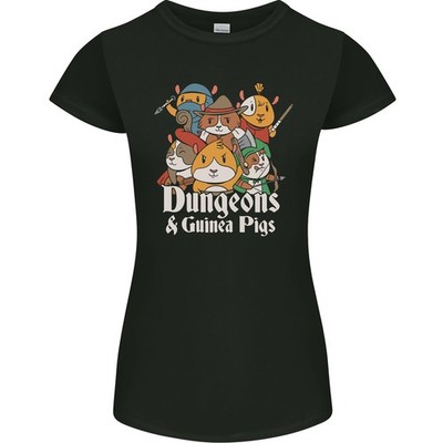 Dungeons Und Guinea Pig Rollenspiel Damen Petite Cut T-Shirt