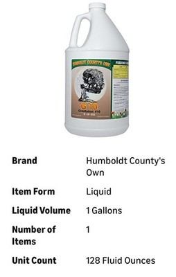Humboldt County's Own Gravity Flower Hardener Liquid 1 Gal Kelp Vitamin B1