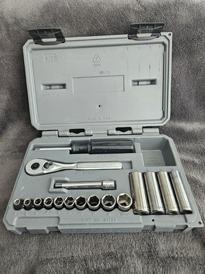 #ad #ad Craftsman USA 1 4quot; Drive 17pc METRIC Socket Set 34795 G Series USA. VERY NICE $40.00