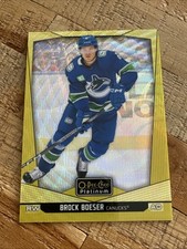 2024-25 O-Pee-Chee Platinum #125 Brock Boeser Neon Yellow Surge Hockey Card