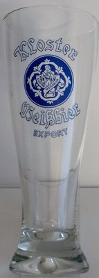 altes randloses Weizenglas Kloster Weissbier Export 0,5l