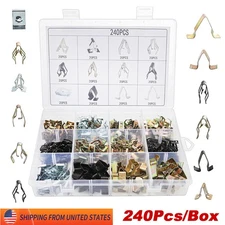 240 Pcs Mixed U-type Metal Clips Console Instrument Dashboard Trim Retainer Clip
