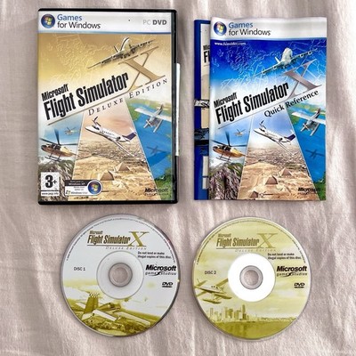 Microsoft Flight Simulator X: Deluxe Edition PC Manual 2 Disc Tested And Working