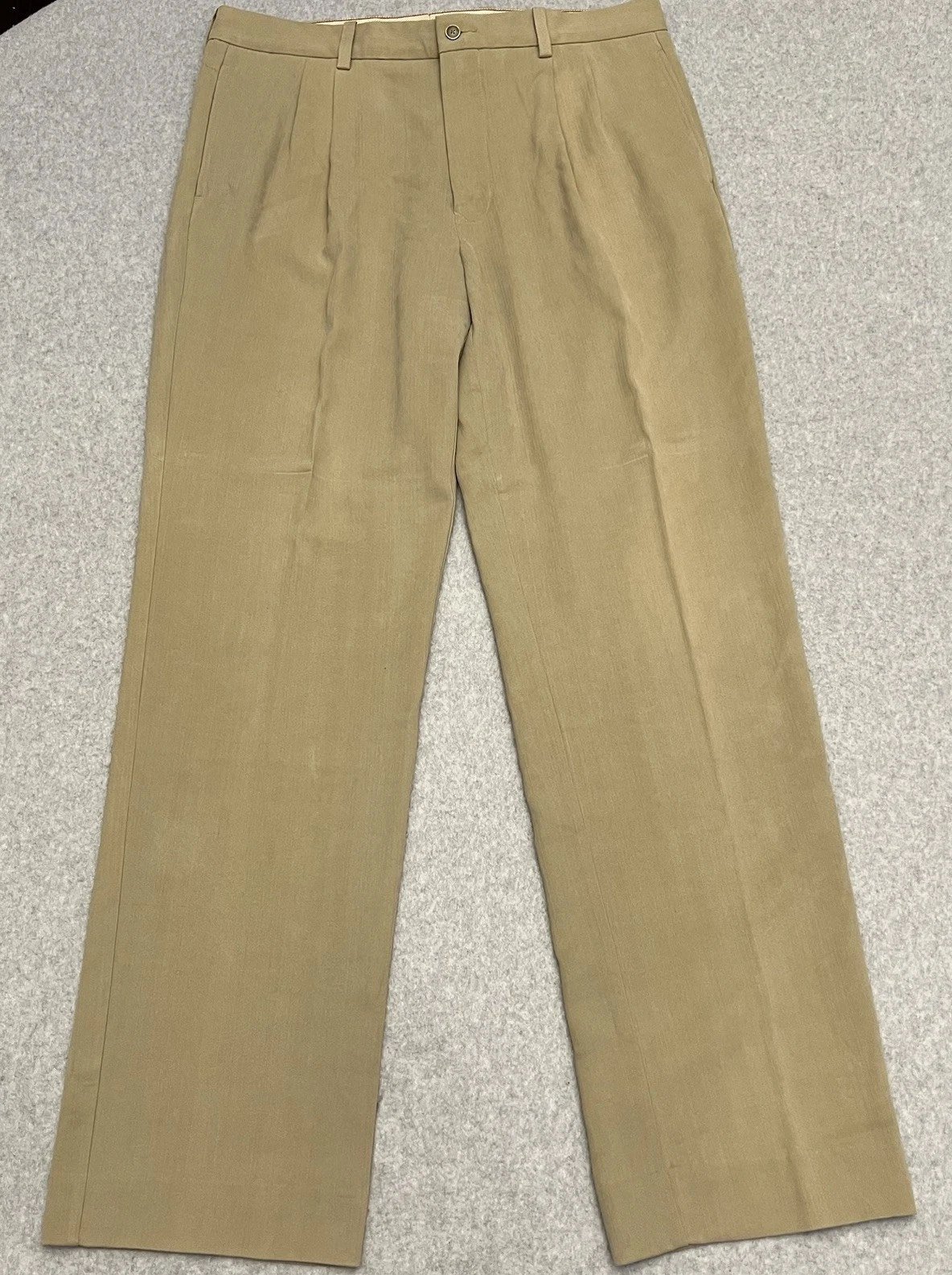 Tommy Bahama Pants Men’s 35x34 Brown Grayson Silk Rayon Beach Resort Herringbone