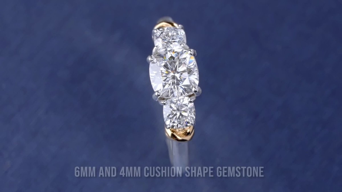 925 Sterling Silver and 10K Yellow Gold Peach Morganite and White