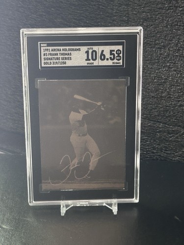 1991 Arena Holograms Frank Thomas Gold Auto SGC 6,5/10 #319/1250 Rare RC