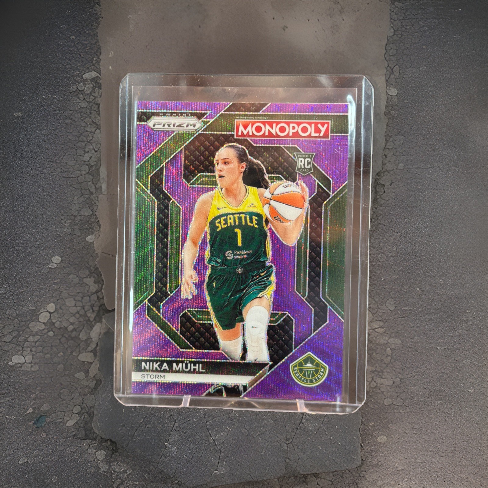 2024 Panini Prizm Monopoly WNBA - Nika Muhl #WNBA26 Purple Wave Prizm (RC)