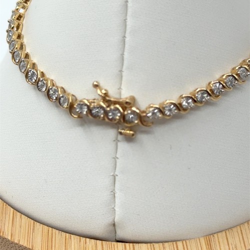 Pulsera Oro-Diamante 52 Diamantes .52 Quilates T.W. Oro Amarillo 10K 6.6 (MI1066651) - Imagen 4 de 8