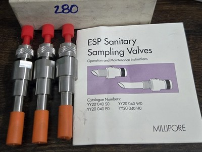 NEW MILLIPORE YY20040W0 SANITARY SAMPLING VALVES (LOT OF 3)