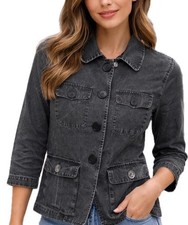 Marc Jacobs Women  s Utility Black Denim Jacket XS