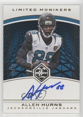 2016 Panini Limited Monikers /49 Allen Hurns #LM-AHS Auto 1k5