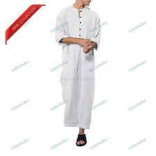 Pure Cotton White Color Plain Traditional Mens Kurta For Gift full Size Kurta