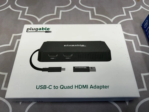 Plugable 4x HDMI Multi Monitor Adapter, USB 3.0 or USB C to HDMI Adapter NEW