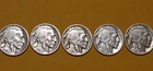 (5)COIN LOT 1925-1929 P Mint-Nice Partial Buffalo Nickels-Readable Dates-F