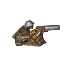 M40 M41 Manoil Toy Soldier Machine Gunner Sitting Vintage Dimestore