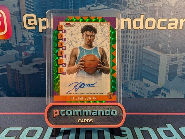 Topps Finest 24-25 KJ Simpson Jr. RC Autograph Card Numbered /75