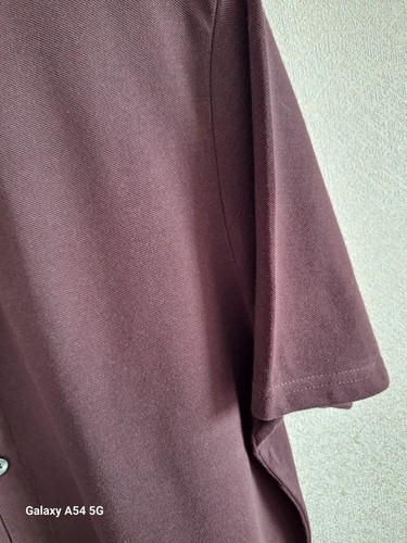Camicia Burton Uomo Londra Borgogna Estiva Manica Corta Bottoni 100% Cotone - Foto 5 di 11